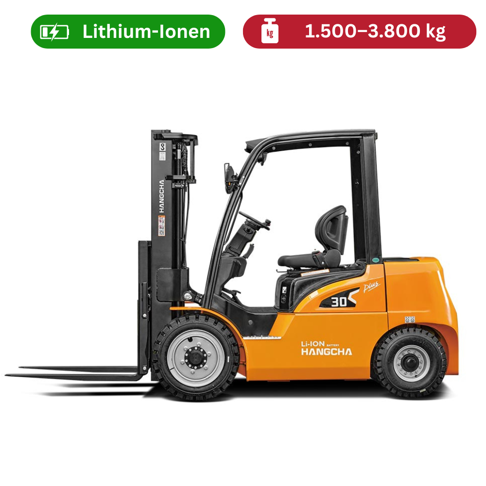 Hangcha XE & XH Series 4-Rad Elektro-Gabelstapler (1,5–3,8 t, Li-Ion)