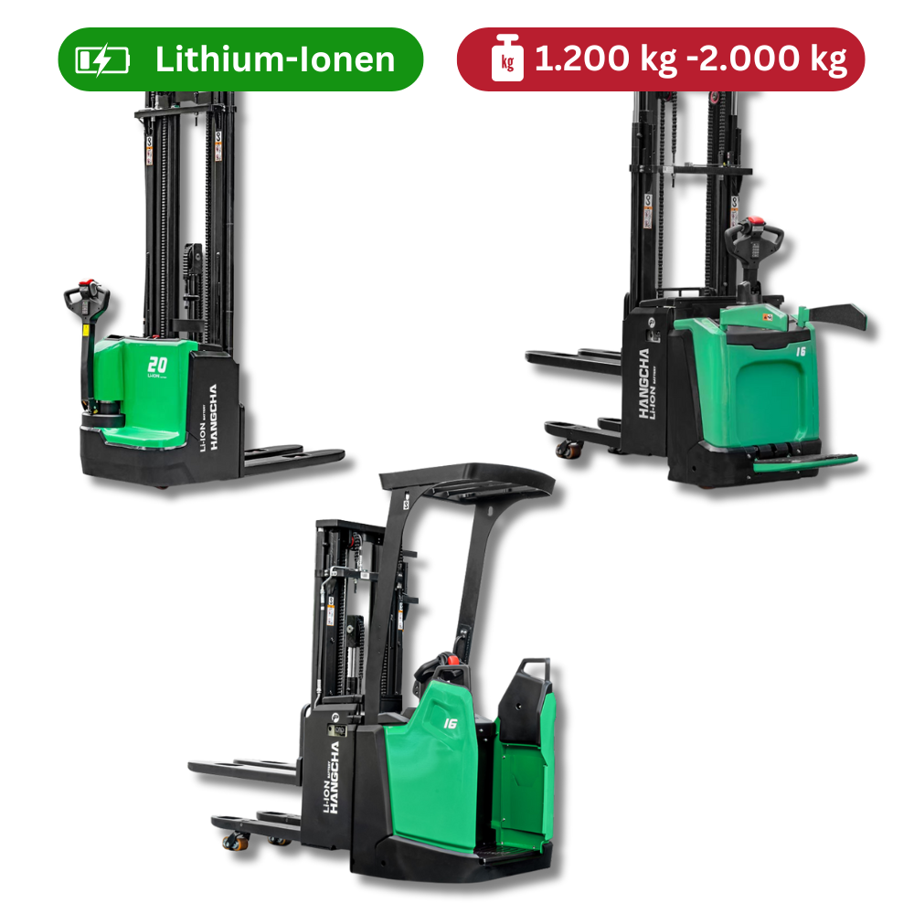 Hangcha X Series Hochhubwagen Li-Ion (1,2 – 2,0 t, optional mit Initialhub & Plattform)