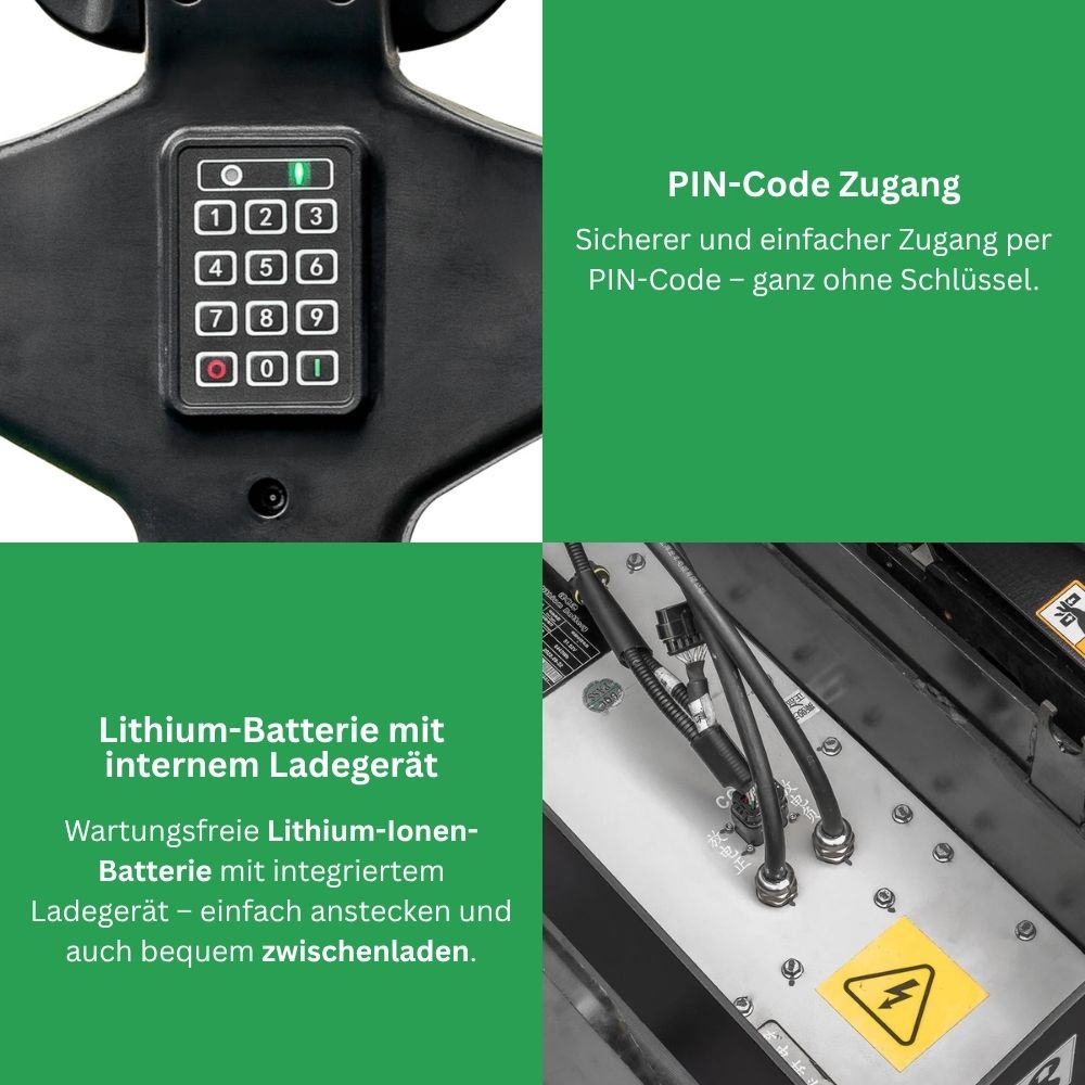 Hangcha CBD20-XT1 mit Lithium-Ionen-Batterie und integriertem Ladegerät