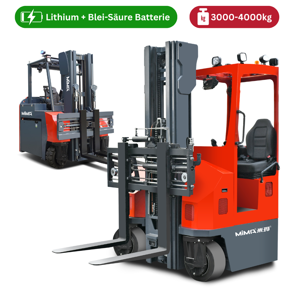 MiMA MQK Serie Vierwegestapler 3,0 – 4,0 t (Elektro) – Mittelsitz / Seitensitz