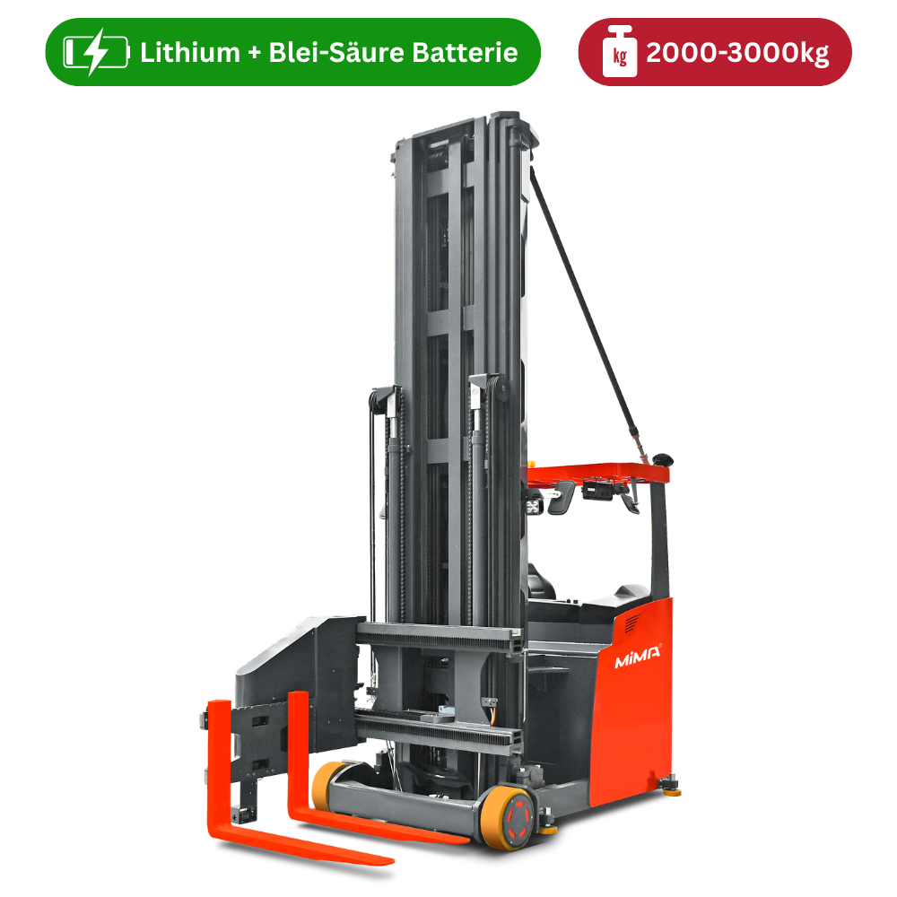 MiMA MCA16 Dreiseitenstapler (Schmalgangstapler) 1,6 t – Hubhöhe bis 12.000 mm