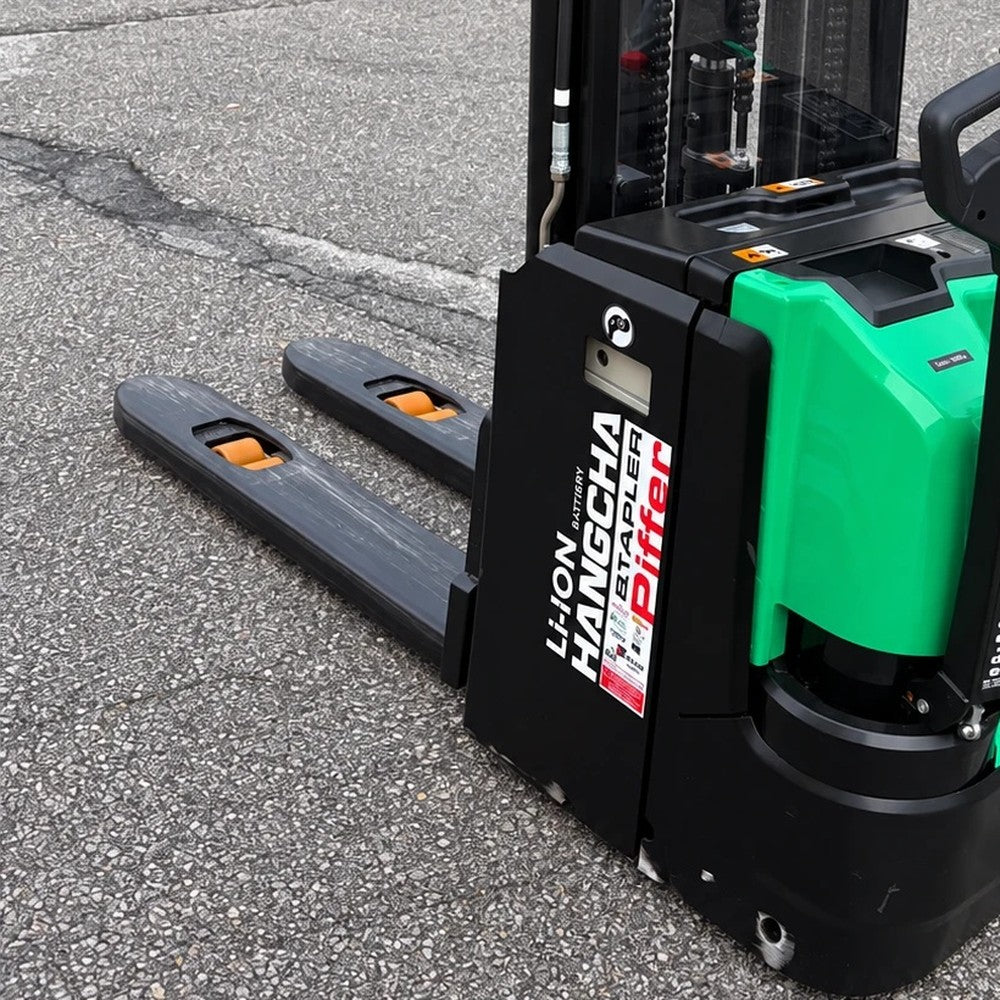 Hangcha CDD16 Li-Ion Hochhubwagen von Stapler Piffer – Gabeln mit Lastrollen und Initialhub