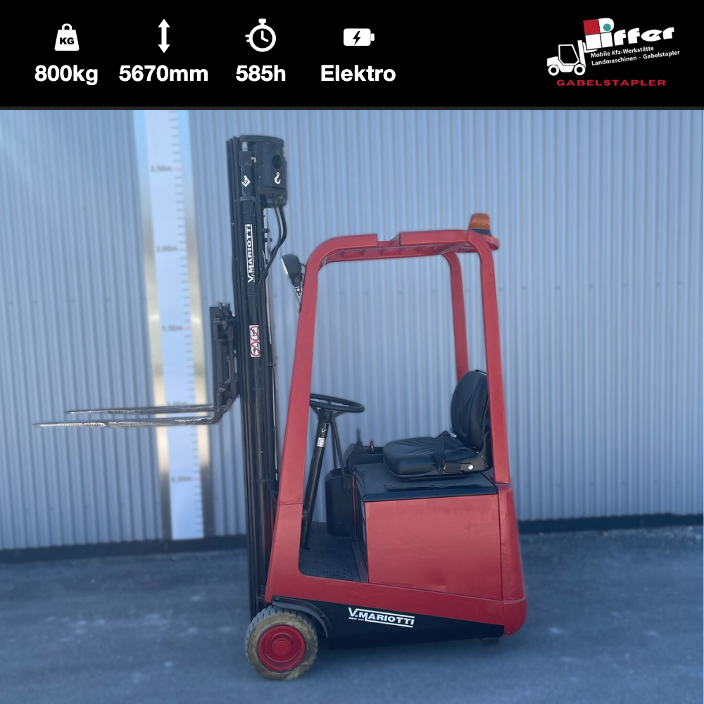 Mariotti Mycros 8 Kompaktstapler 800 kg gebraucht – 585 h, Triplex 5.670 mm