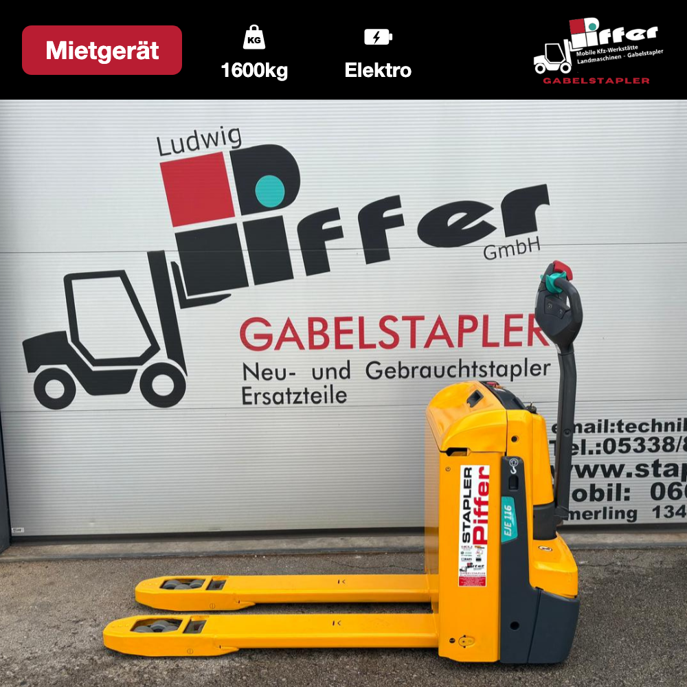 Mietgerät Jungheinrich EJE 116 Elektro-Niederhubwagen 1.600 kg